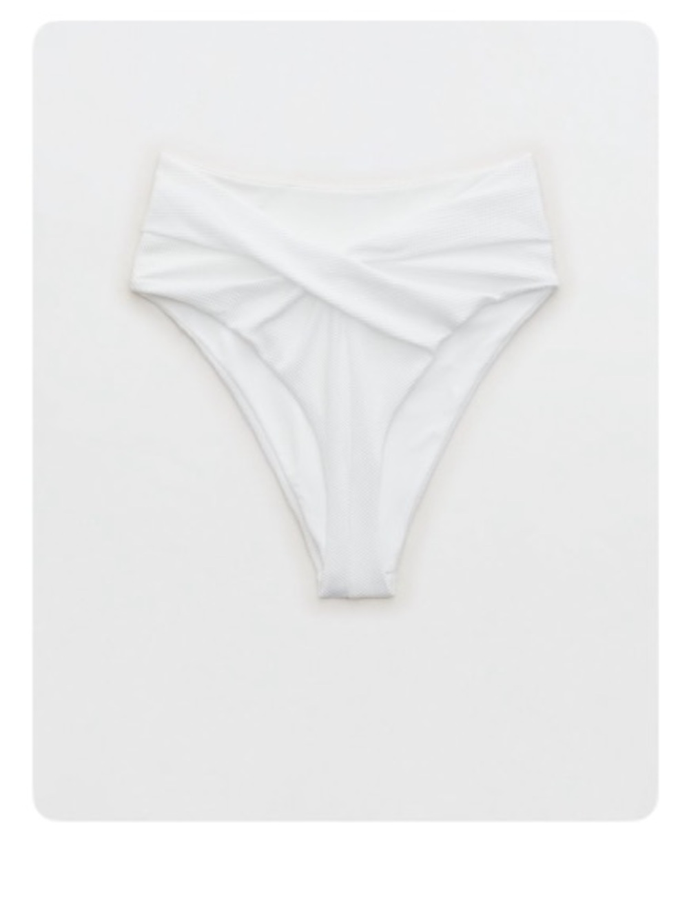 NWT Aerie Shine Pique Twist High Cut Bikini Bottoms